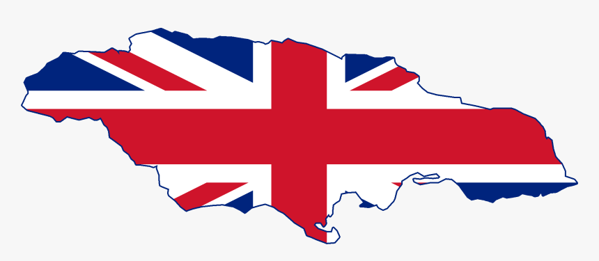 British Jamaica Flag Map