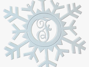 Snowflake Monogram White Sparkle - White Snowflake Png Transparent