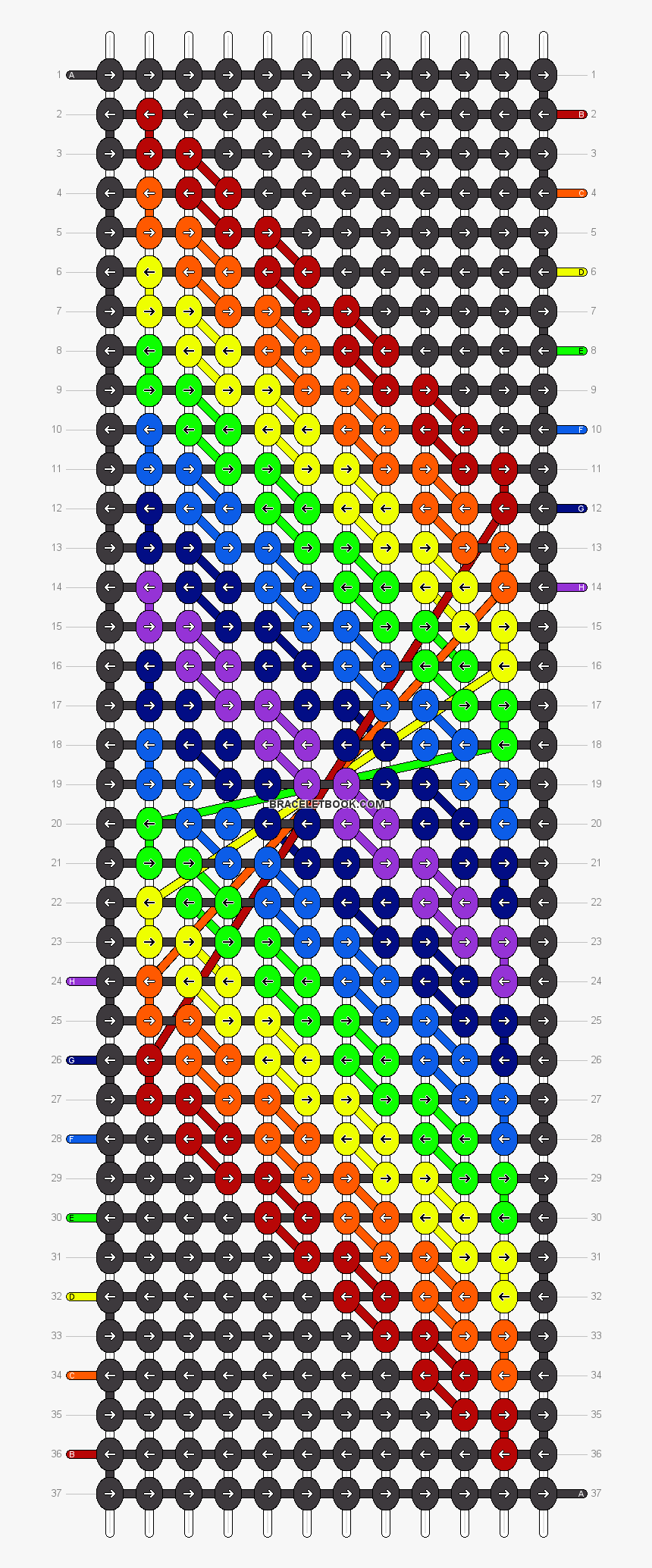 Alpha Pattern - Diagonal Friendship Bracelet Pattern