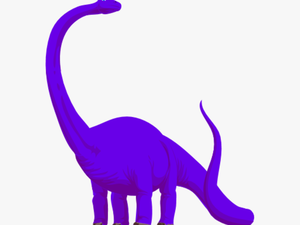 Purple Dinosaur Clipart - Purple Dinosaur Long Neck