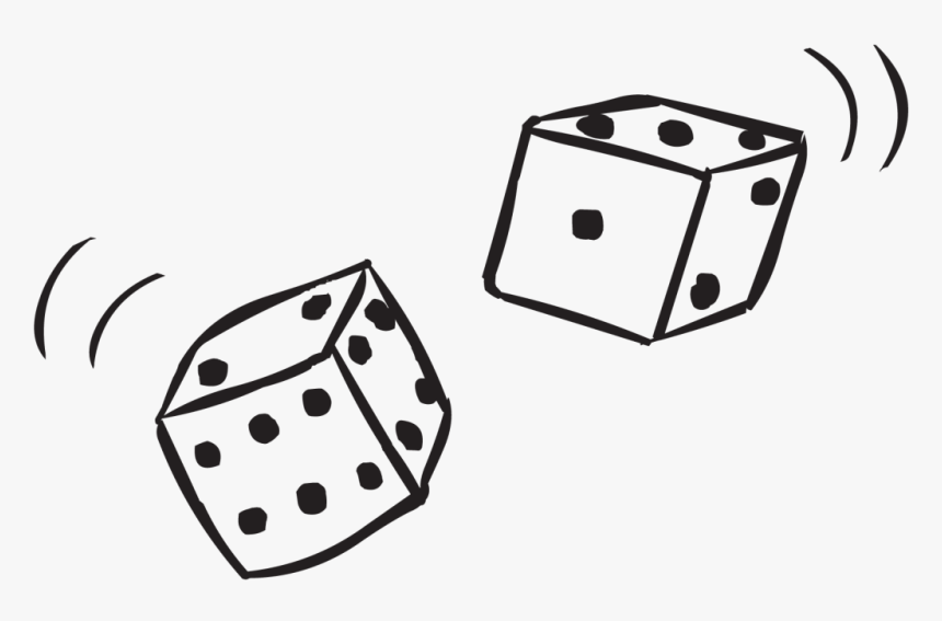 Pair Of Dice Being Rolled In Dou