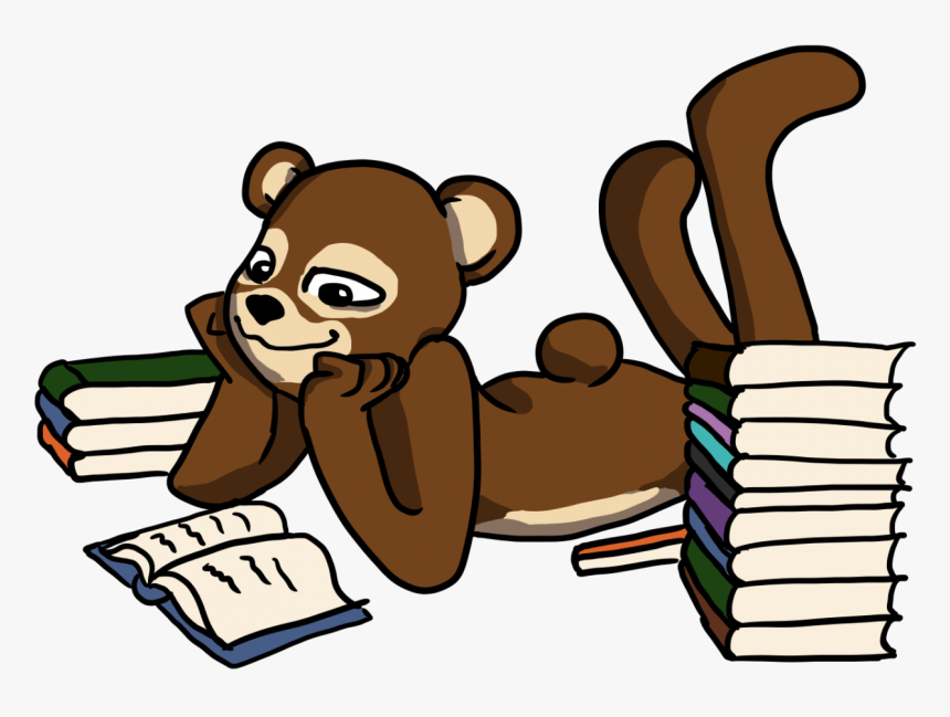 Baker Bear Reading - Cartoon
