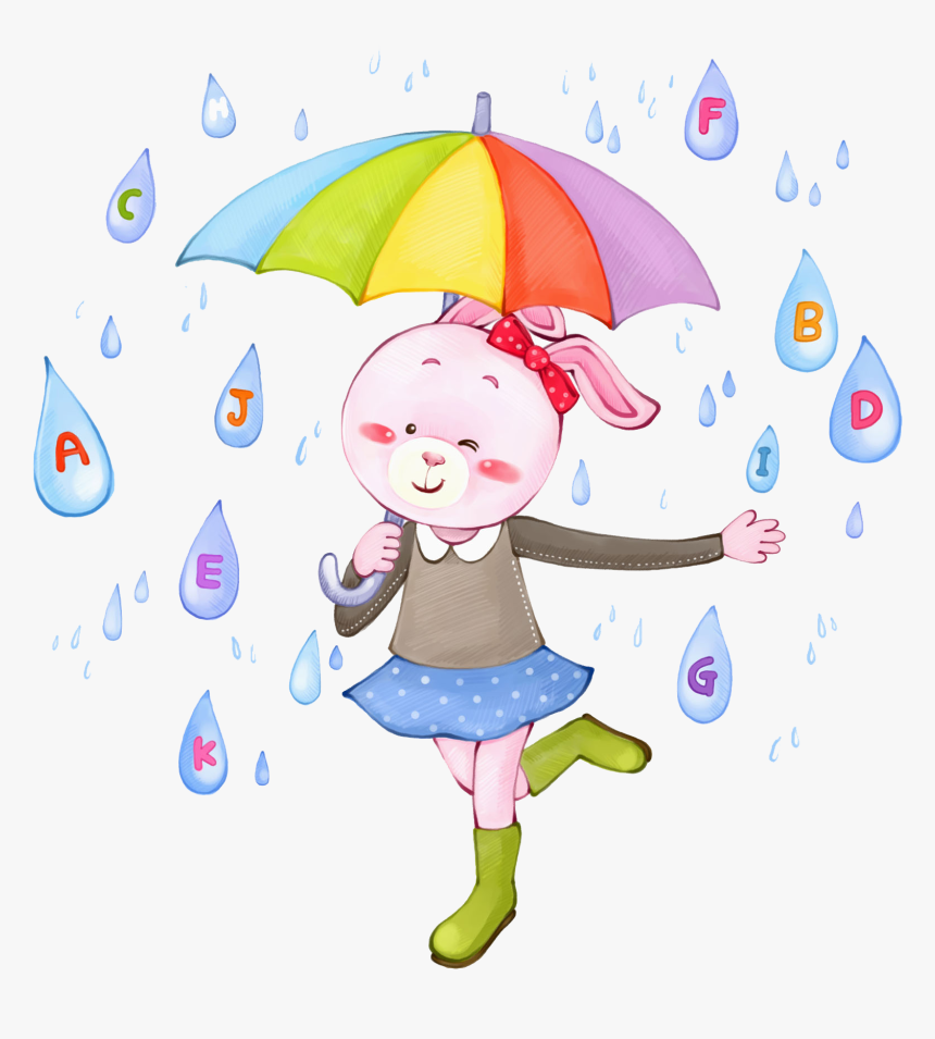 Raindrop Clipart Umbrella - Paintings Of Raindrops Cartoon