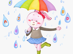 Raindrop Clipart Umbrella - Paintings Of Raindrops Cartoon