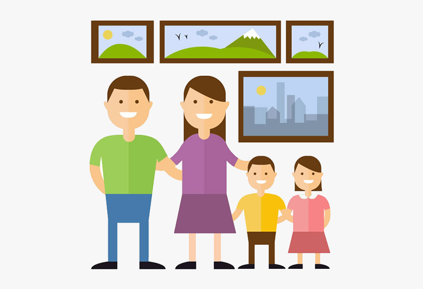 Cartoon Home Silhouette Illustration - Home Family Cartoon Png