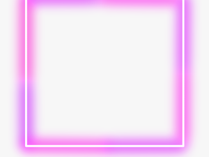 #neon #square #lights #frame #border #mimi #stickers - Pink Neon Frame Png