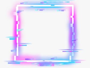 #square #glitch #border #neon #error #geometric #frame - Glitch Error Overlay Png