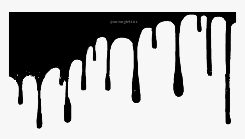 Transparent Dripping Slime Clipart - Dripping Effect Png Black