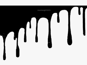 Transparent Dripping Slime Clipart - Dripping Effect Png Black