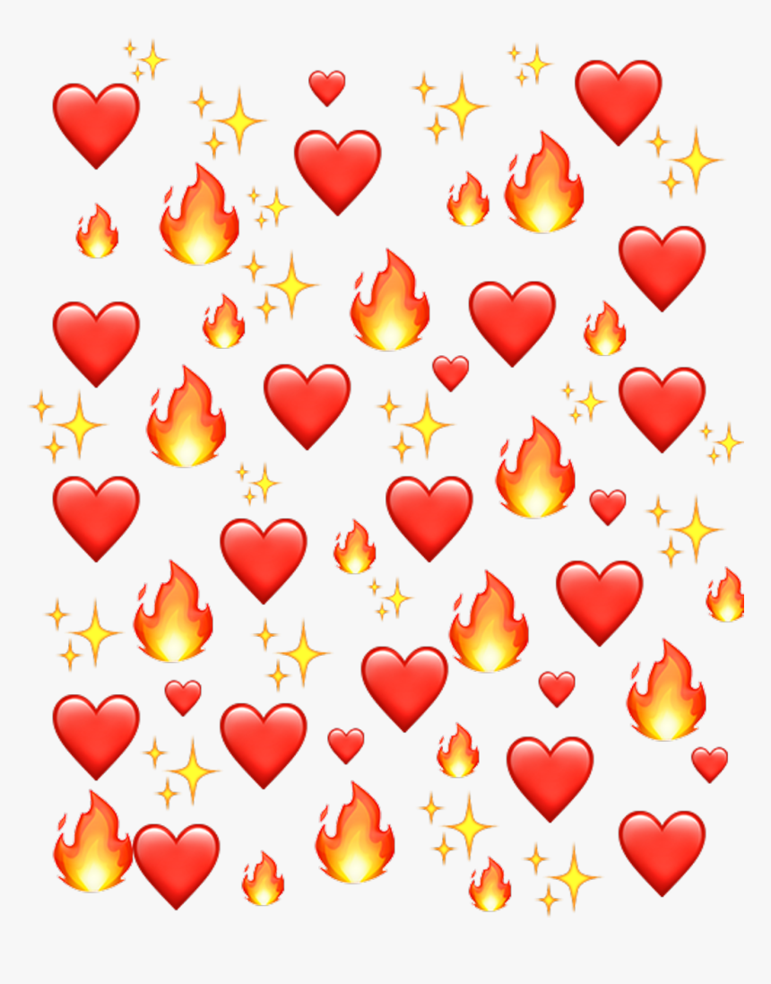 Emoji Fire Png - - Hearts Emoji 