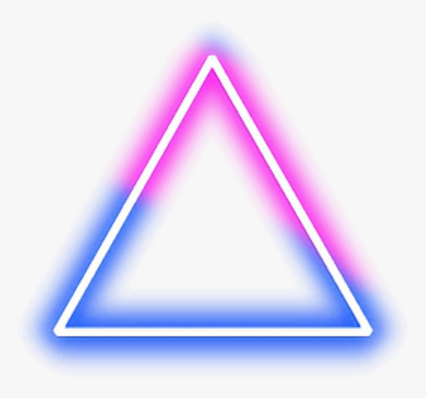 #neon #triangle #light #pink #blue - Neon Triangle Png