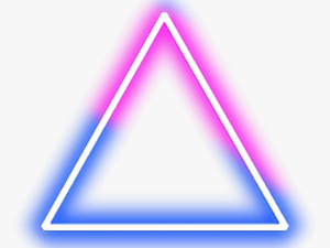 #neon #triangle #light #pink #blue - Neon Triangle Png