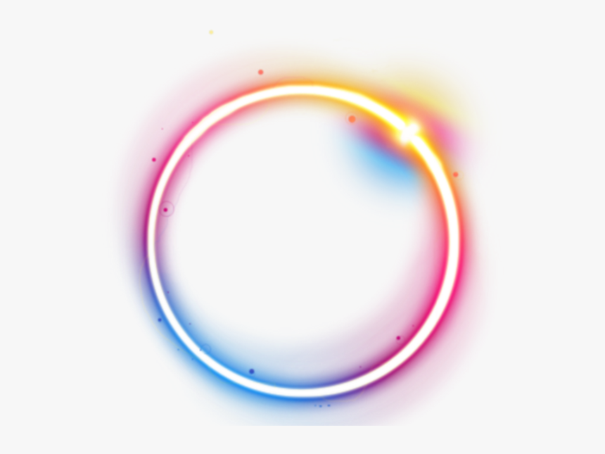 #neon #eclipse #light #lights #ring #planet #circle - Transparent Neon Circle Png