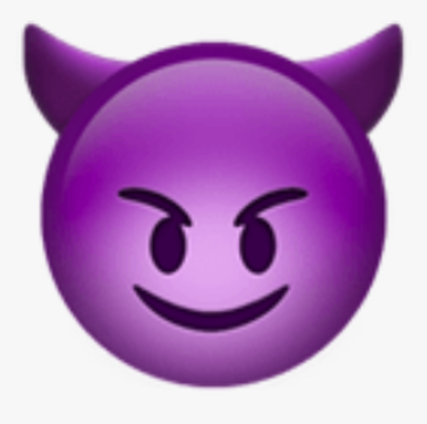 Transparent Devil Face Clipart - Emoji 