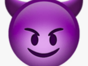 Transparent Devil Face Clipart - Emoji 