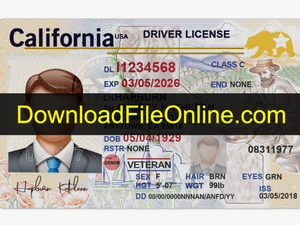 California New Front Fake Id Template Psd Free Download - Editable Blank California Driver's Lic