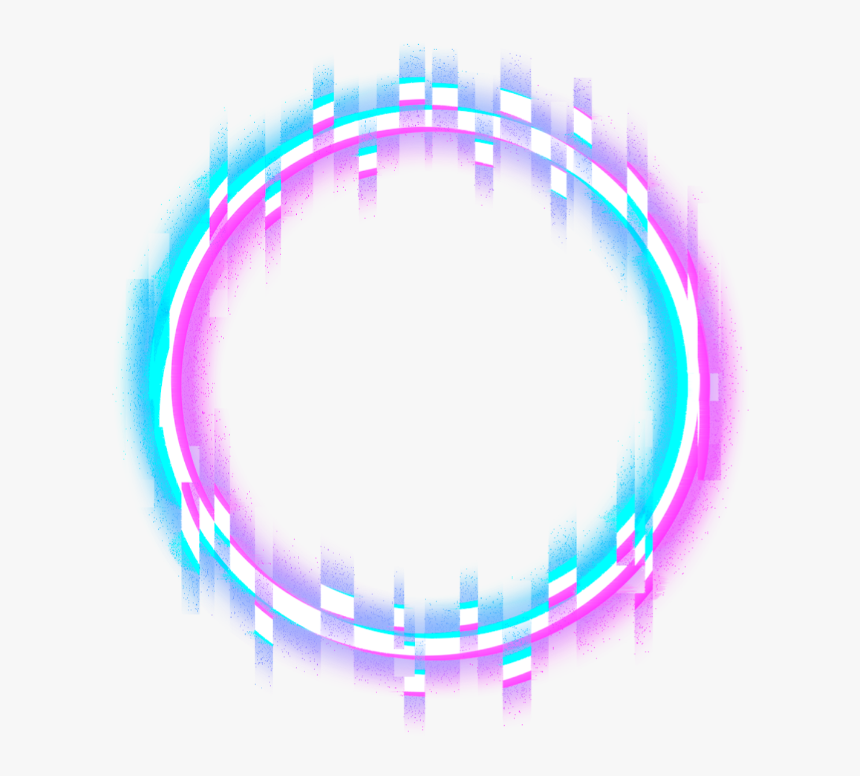 Neon Circle Glitch Png