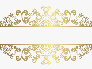 Decorative Clipart Decorative Banner - Elegant Gold Border Design