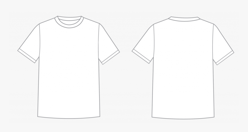 Transparent Tshirt Outline Png - T Shirt Template White Png