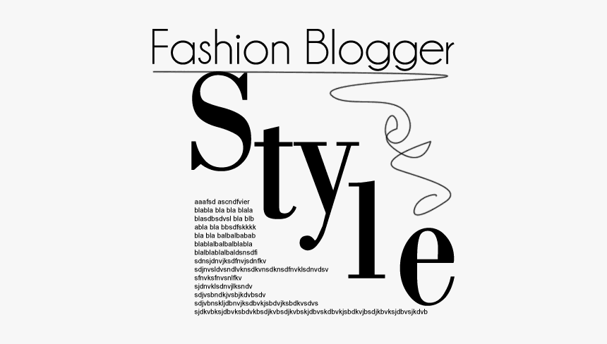 Fashion Blogger Style - Magazine Text Png Hd