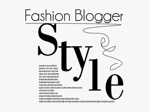 Fashion Blogger Style - Magazine Text Png Hd