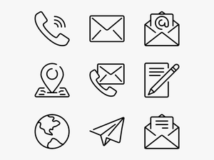 Email Phone Address Icons