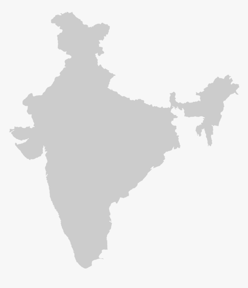 India Map Clip Art - India Map In Grey