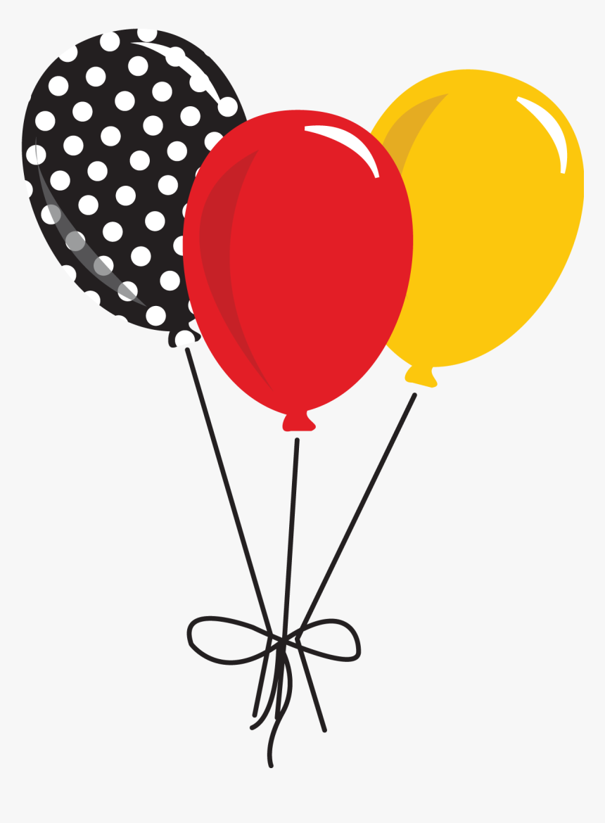 Balloons Transparent Mickey Mouse - Baloes Minnie Vermelha Png
