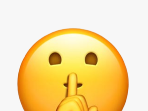 Transparent Shhh Clipart Quiet - Iphone Shh Emoji