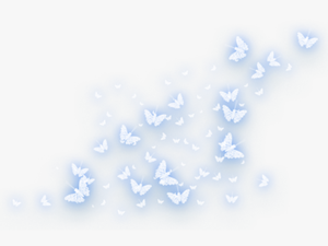 #ftestickers #light #glow #butterflies #butterflylight - Glowing Blue Butterflies Png