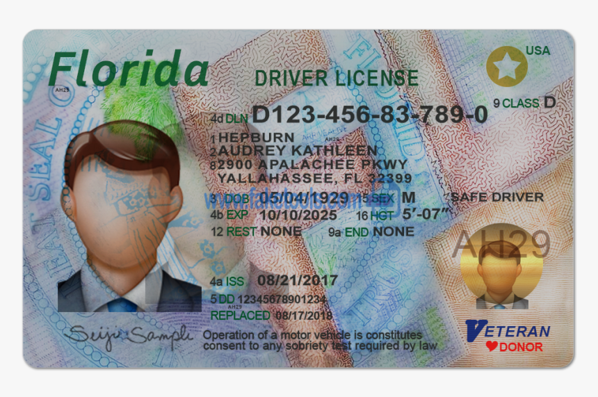Florida Driver License Psd Templ