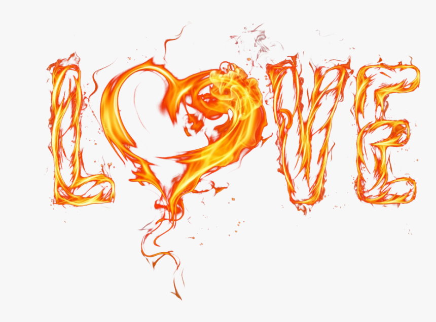 #love #fire #amor #fuego - Love Png Text Hd Download