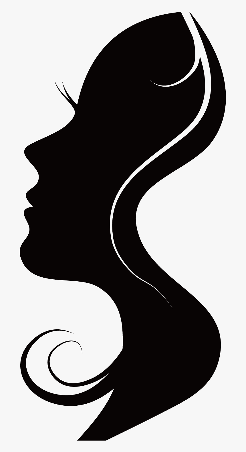 Silhouettes Woman Silhouette Free Frame Clipart - Woman Side Face Silhouette Vector