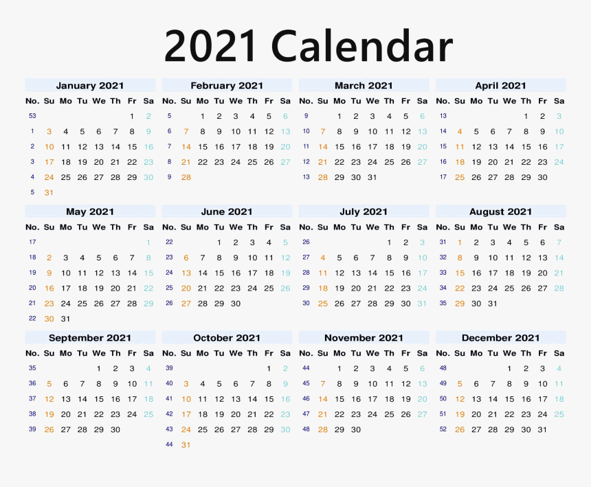Calendar 2021 Png Image Backgrou