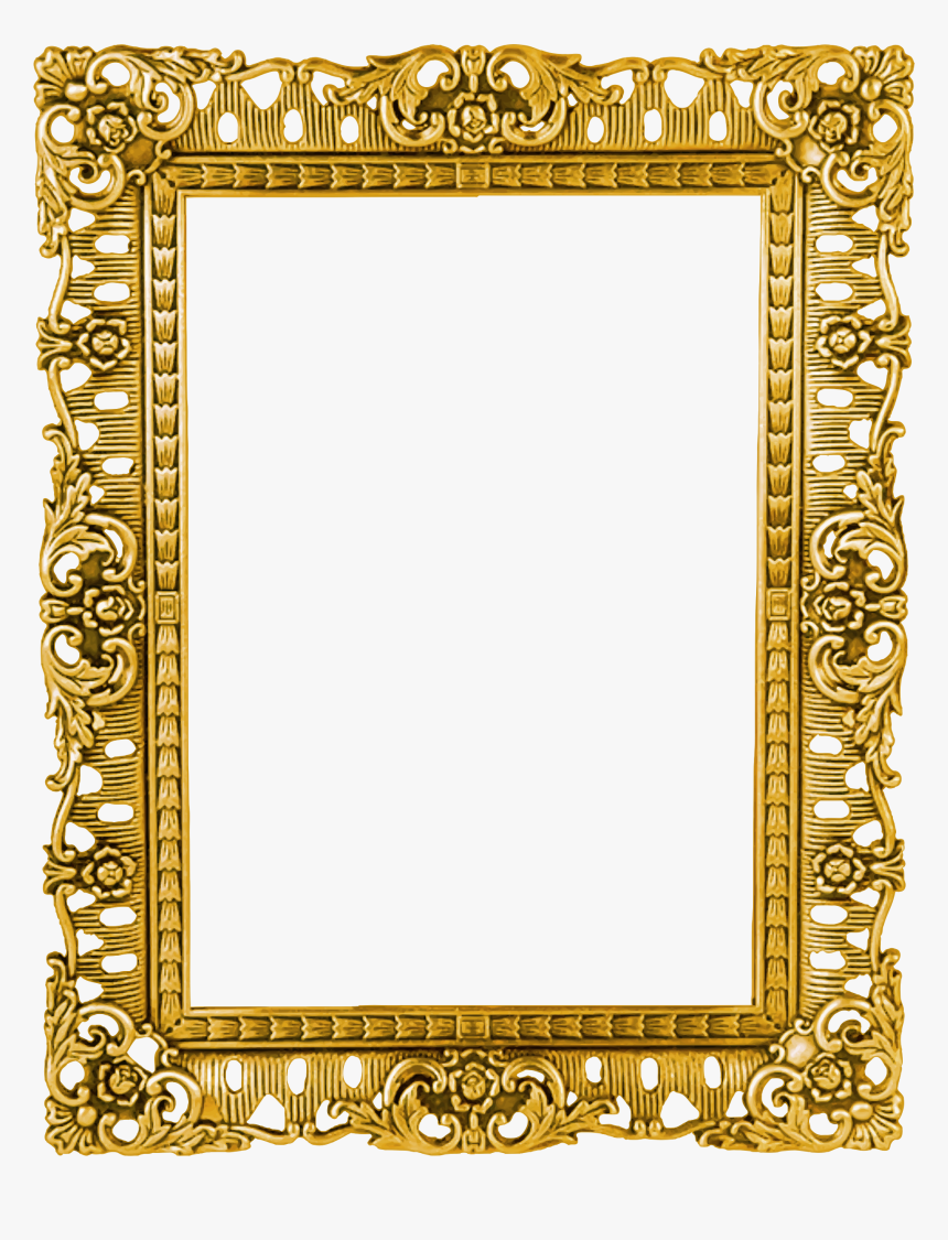 Ornate Picture Frame Png - Transparent Gold Picture Frames