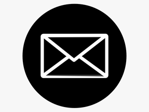 Email Icon Black Circle Envelope - Email Icon Png Black