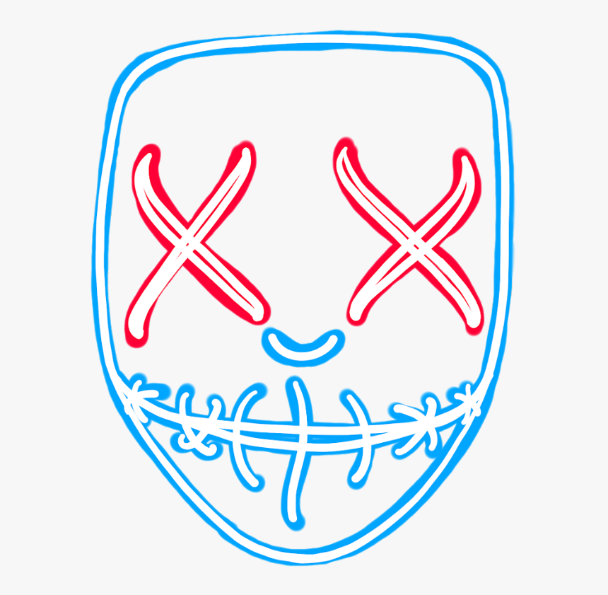 #neon #neoneffect #neonmask #mask #mascara #tumblr - Neon Face Mask Picsart Sticker