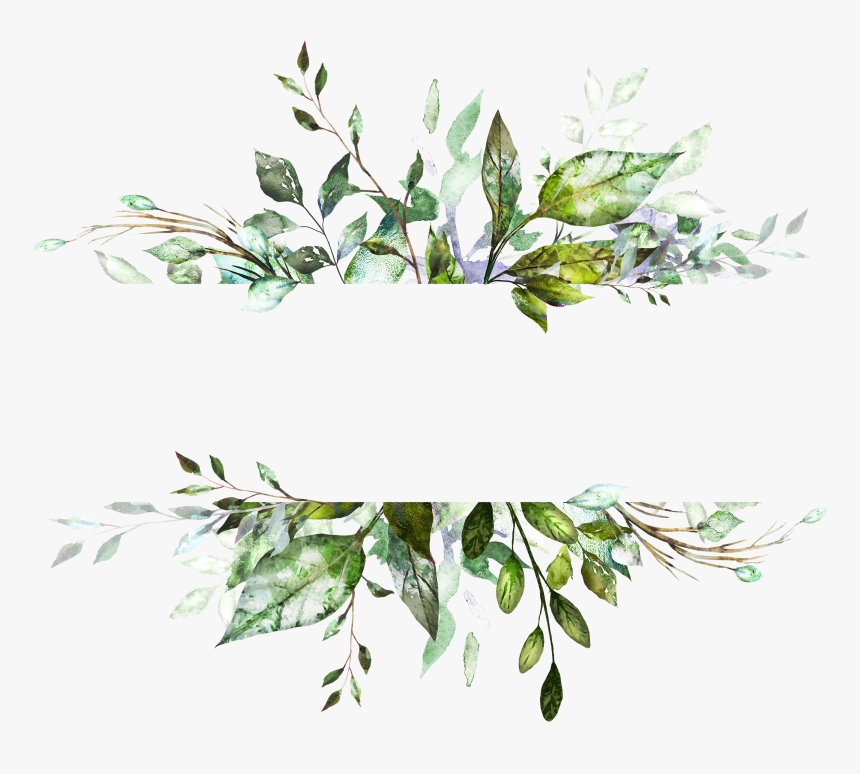 Watercolour Leaf Png Frame