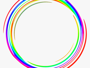 Round Frames Frame Border Borders Colorful Rainbow - Circle