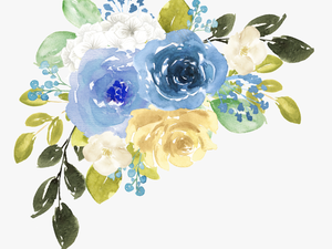 Blue Watercolor Flower Png - Watercolor Flowers Blue Png