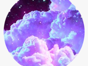 #nightcloud #circle #glitter #glitch #sparkle #shine - Pastel Aesthetic Galaxy Background