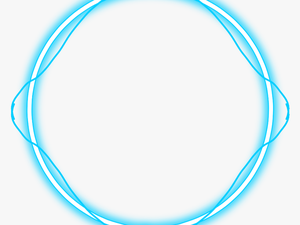 Neon Round Blue Freetoedit Circle Frame Border Geometri - Blue Neon Circle Png