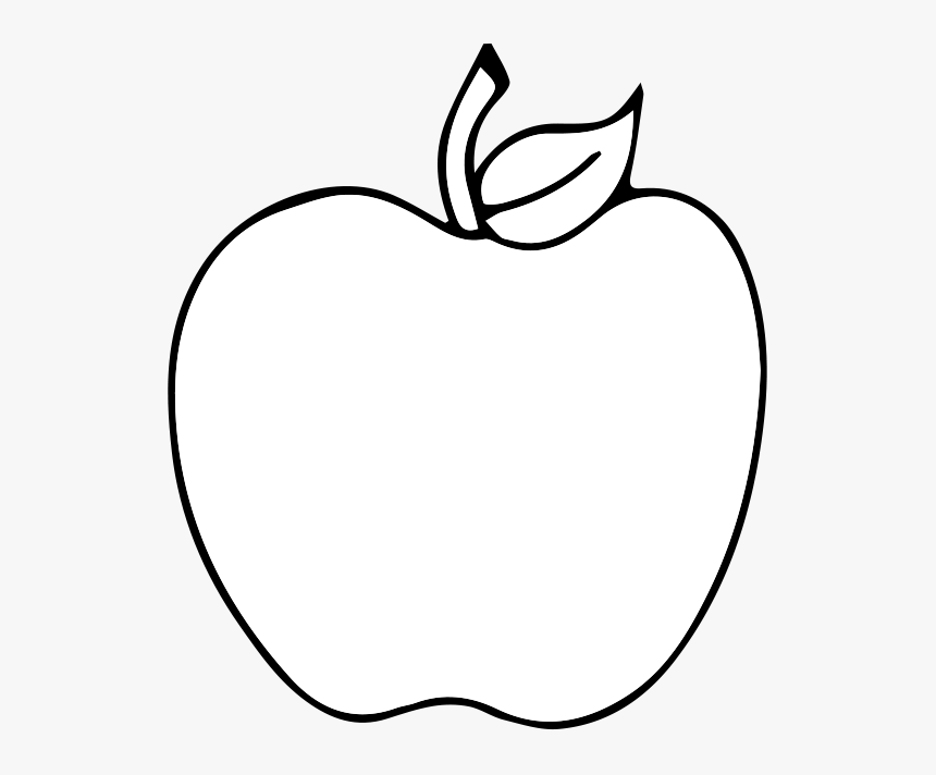 Black And White Apple Drawing Clip Art - Black And White Apple Silhouette Clip Art