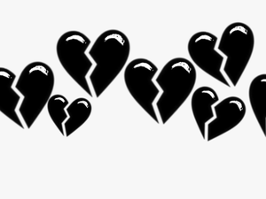 #broken #brokenheart #heart #hearts #tumblr #black - Black Broken Heart Emoji Crown