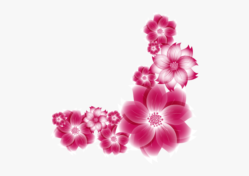 #bloom #pink #frame #flower #border #flowers #white - Flower Frame Pink Png