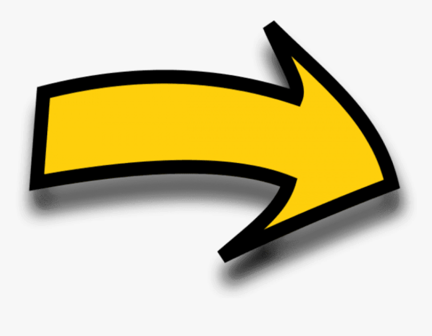 Comic Arrow Pointing Right - Transparent Background Yellow Arrow Png