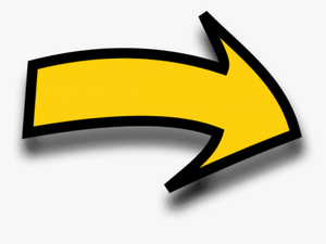 Comic Arrow Pointing Right - Transparent Background Yellow Arrow Png