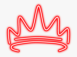 #neon #glow #crown #red #hat #freetoedit #mimi #sticker - Glowing Neon Crown Png