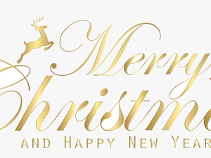Happy New Year Merry Christmas And Clipart With Black - Merry Christmas And Happy New Year Png