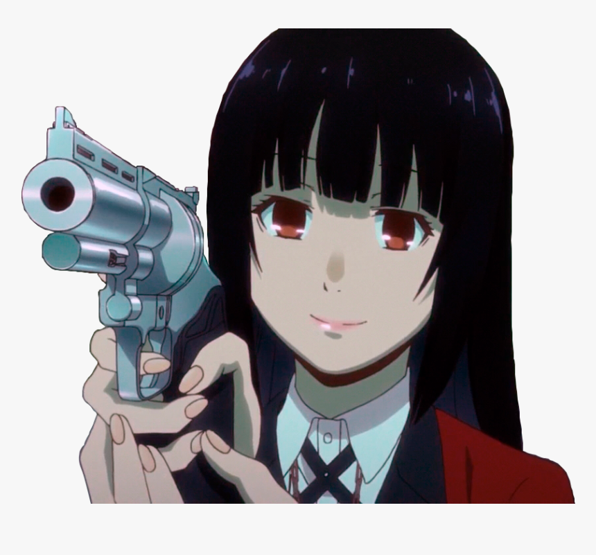 Transparent Anime Gun Png - Anime Girl With Gun Meme
